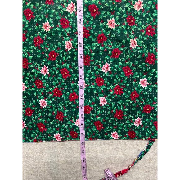 Handmade Reversible Holiday Christmas Themed Apron Floral Ornaments - Picture 7 of 8